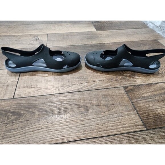 Crocs Swiftwater Wave Womens Size 6 Slip On Slingback Water Sandals Shoes Black - Picture 3 of 7